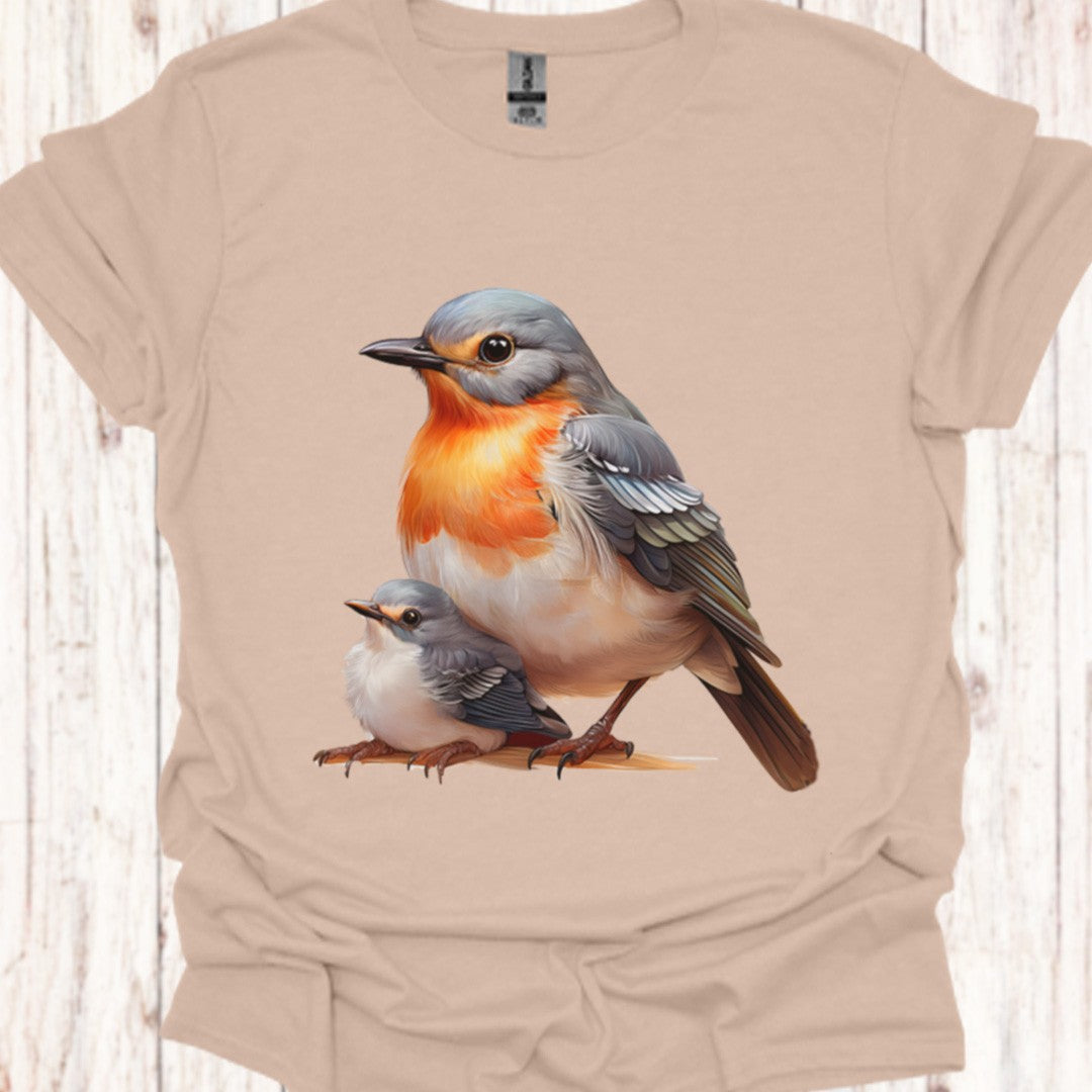 Roodborstje met Jong T‑Shirt