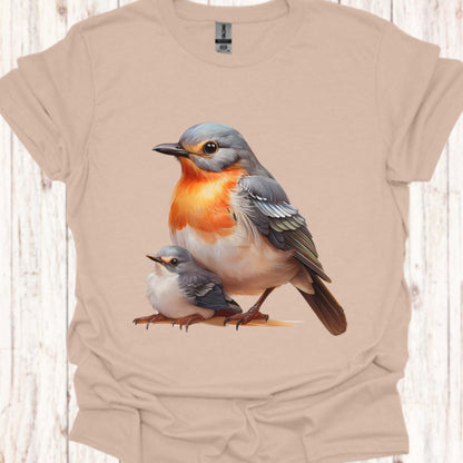 Roodborstje met Jong T‑Shirt