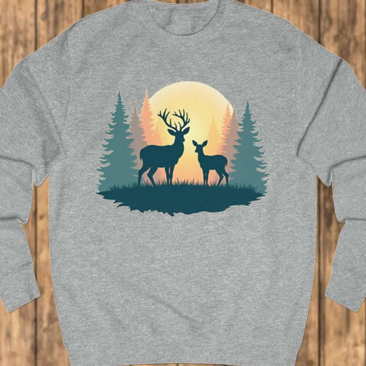 Mother deer and fawn sweatshirt