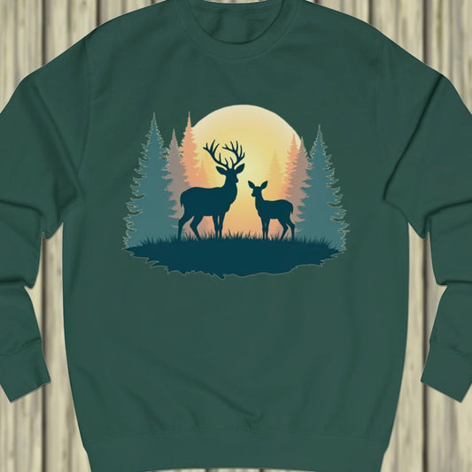 Mother deer and fawn sweatshirt