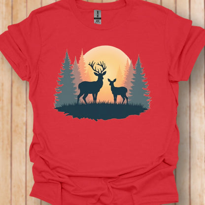 Moeder Hert en Kalf T‑Shirt