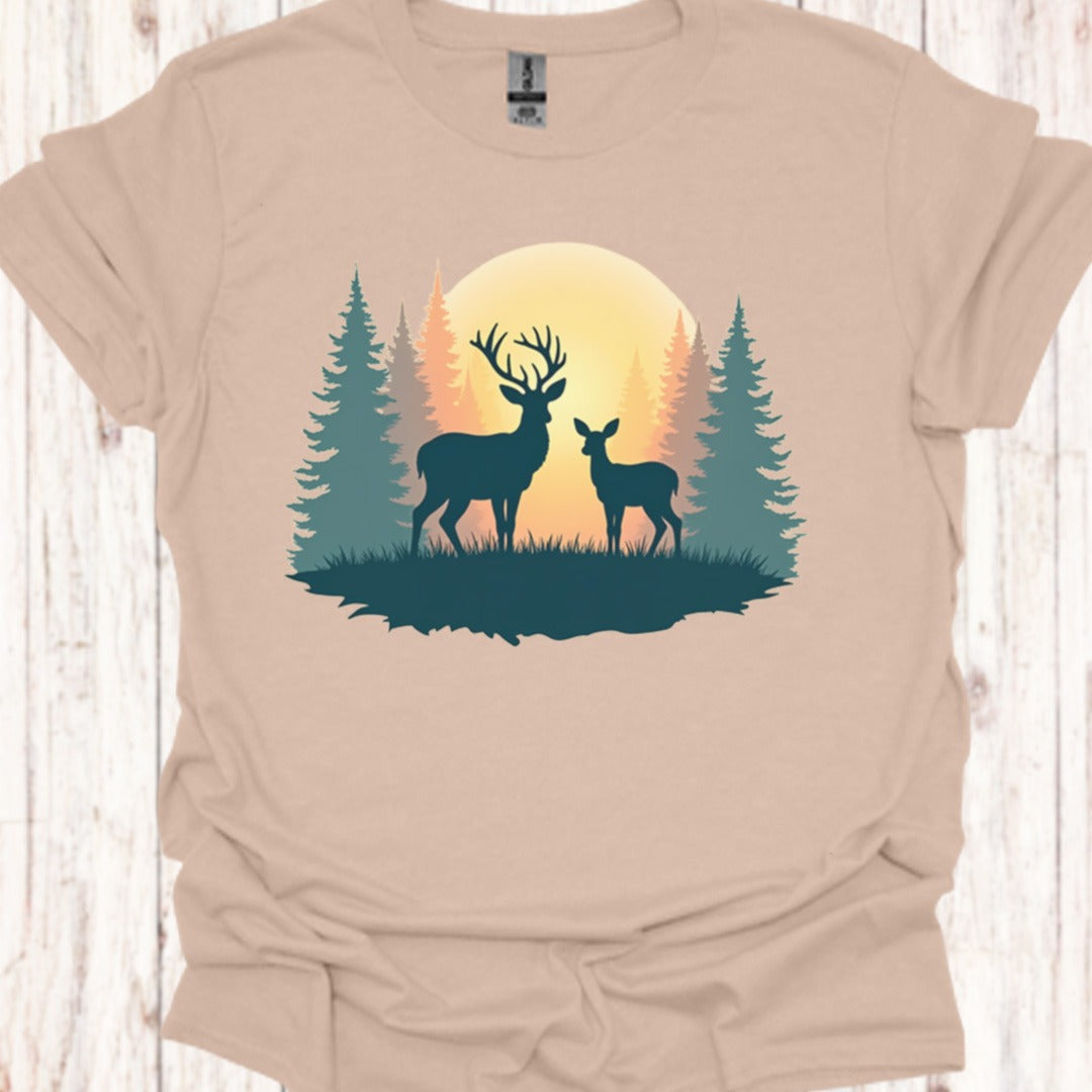 Moeder Hert en Kalf T‑Shirt