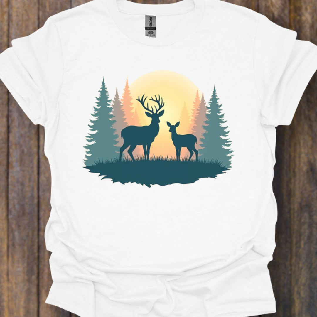 Moeder Hert en Kalf T‑Shirt