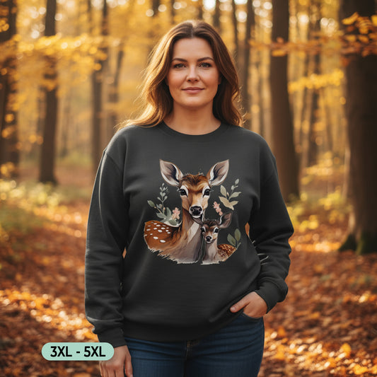 Hert moeder en kalf Sweatshirt+