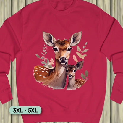 Hert moeder en kalf Sweatshirt+