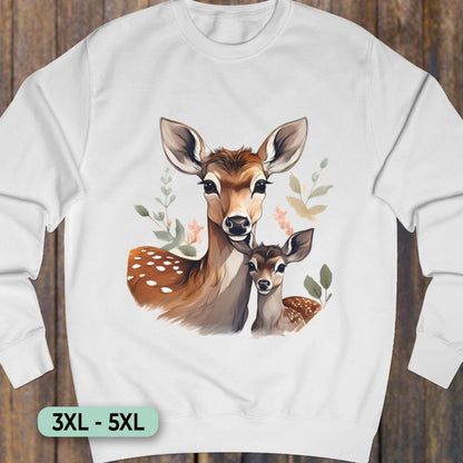 Hert moeder en kalf Sweatshirt+