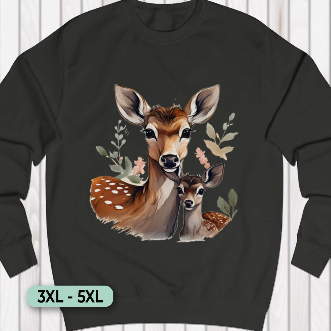 Hert moeder en kalf Sweatshirt+