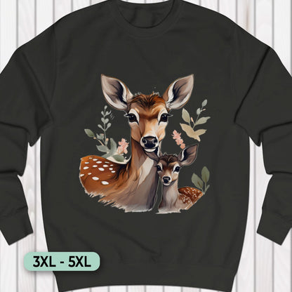 Hert moeder en kalf Sweatshirt+