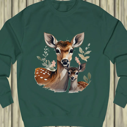 Hert moeder en kalf sweatshirt