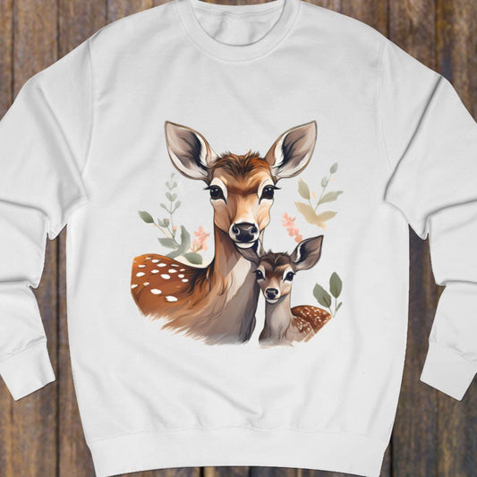 Hert moeder en kalf sweatshirt