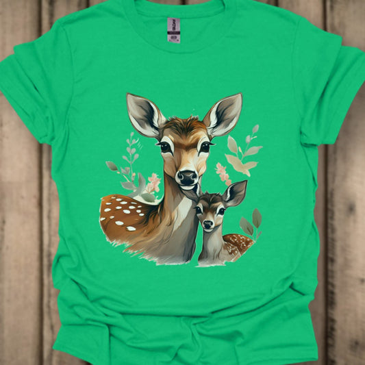 Hert Moeder en Kalf T‑Shirt