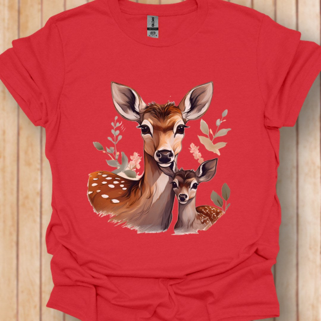 Hert Moeder en Kalf T‑Shirt