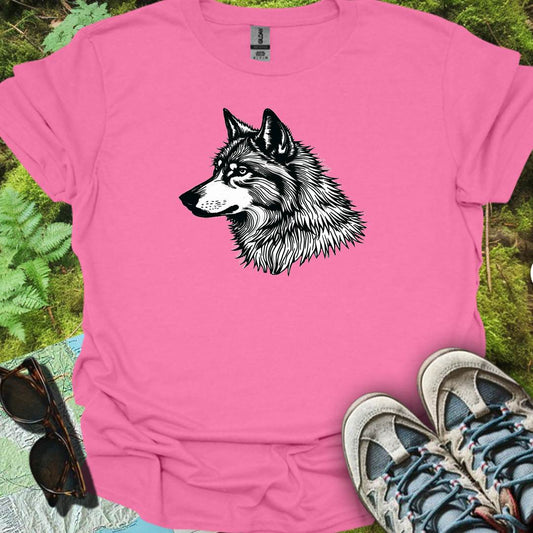 Wolf profiel trendy T-shirt