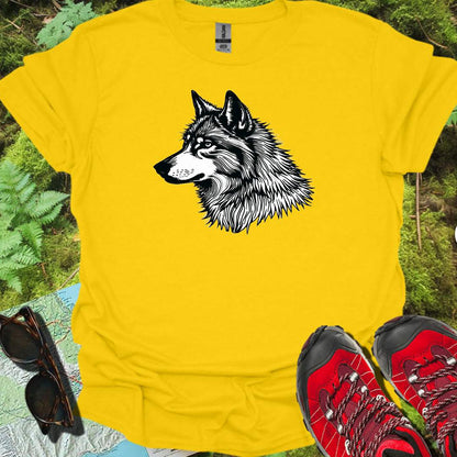Wolf profile trendy T-shirt