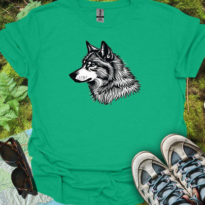 Wolf profile trendy T-shirt