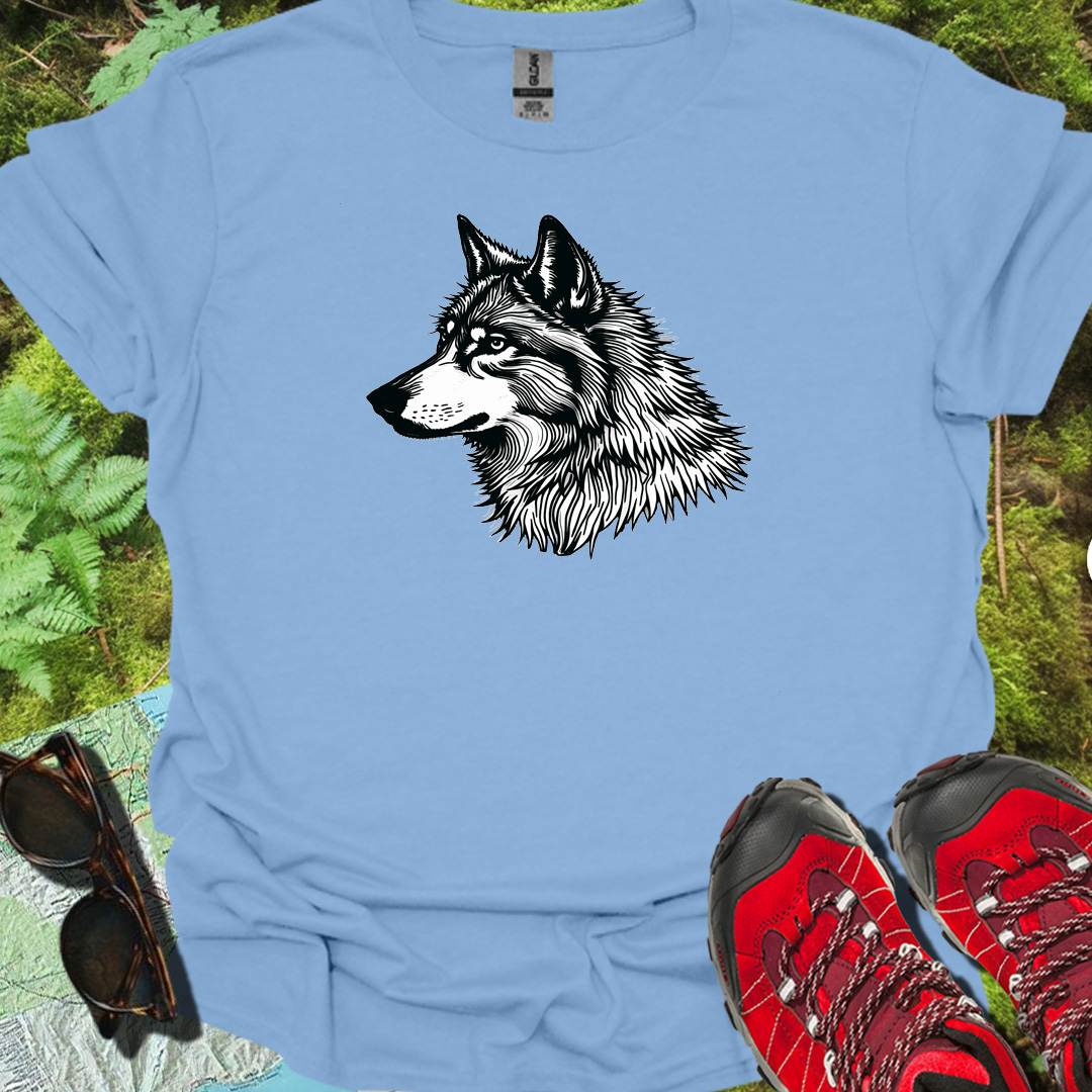 Wolf profile trendy T-shirt