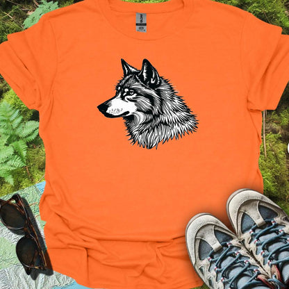Wolf profile trendy T-shirt