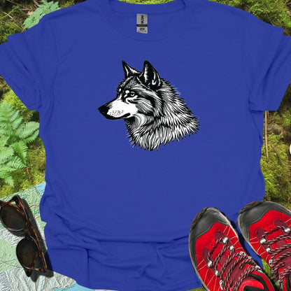 Wolf profile trendy T-shirt