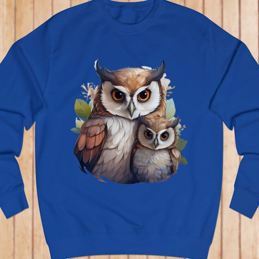 Uil met jong sweatshirt