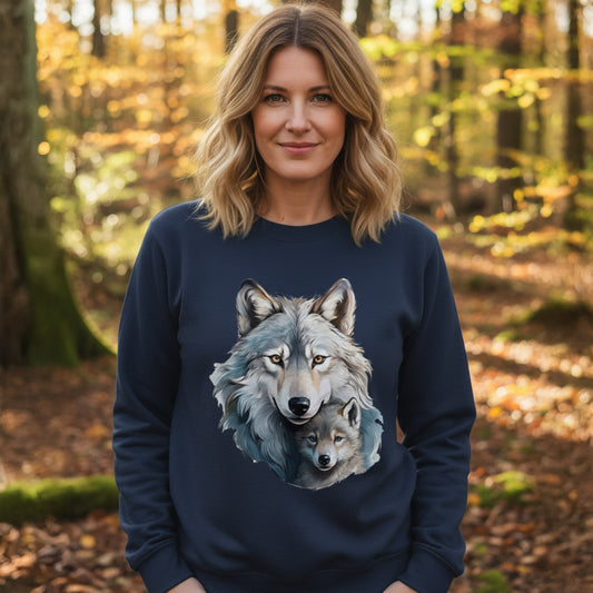Wolf met jong sweatshirt