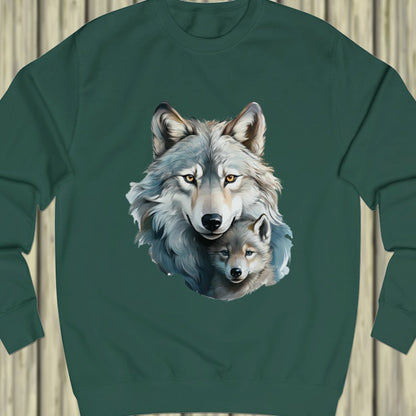Wolf met jong sweatshirt