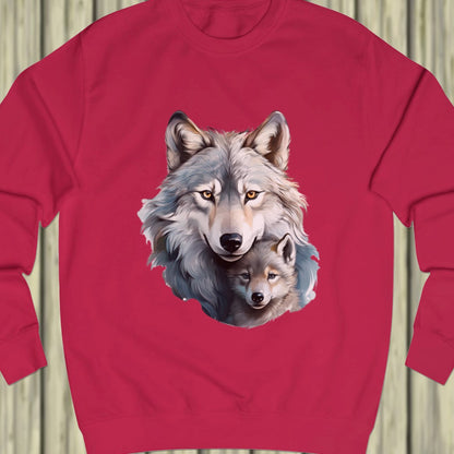 Wolf met jong sweatshirt