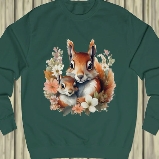 Eekhoorn met jong sweatshirt