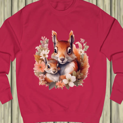 Eekhoorn met jong sweatshirt