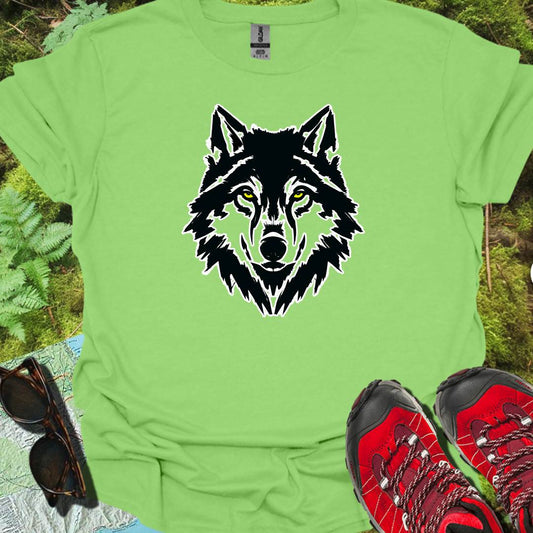 Loup noir et blanc T-shirt tendance