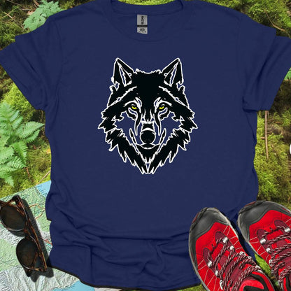 Loup noir et blanc T-shirt intemporel 
