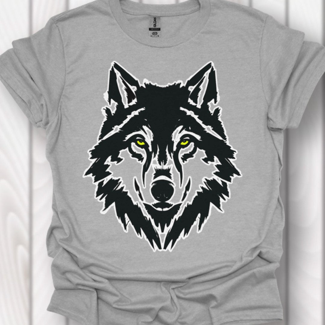 Black and white wolf timeless T-shirt