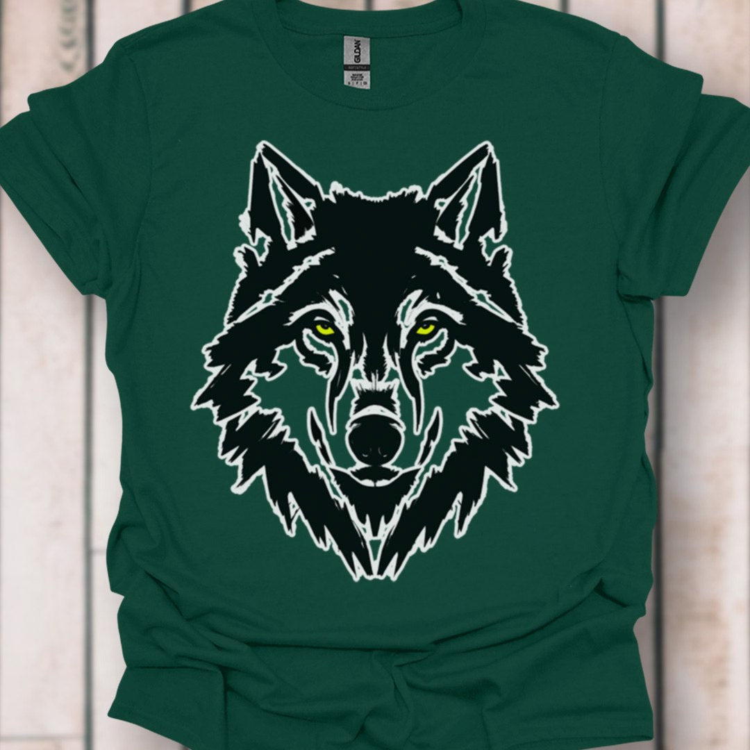 Black and white wolf timeless T-shirt