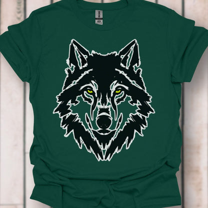 Black and white wolf timeless T-shirt