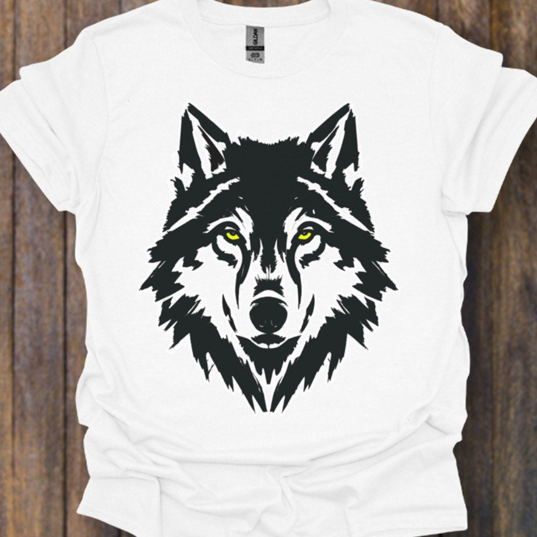 Black and white wolf timeless T-shirt