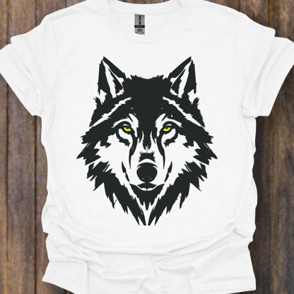 Black and white wolf timeless T-shirt