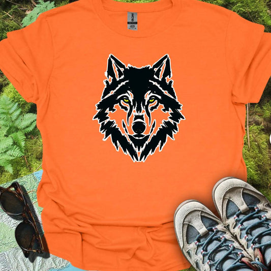 Loup noir et blanc T-shirt tendance
