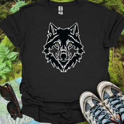 Loup noir et blanc T-shirt intemporel 