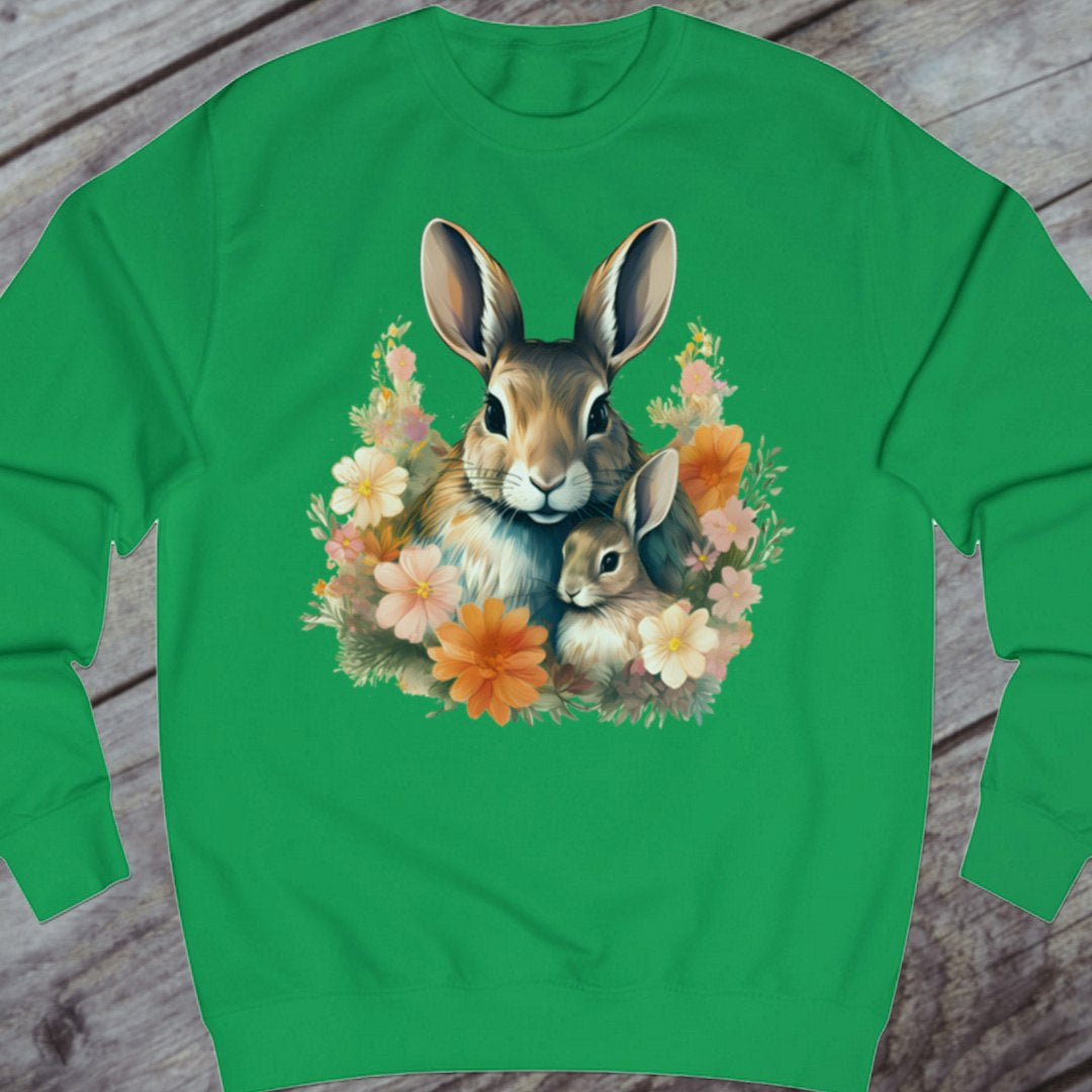 Konijn met jong sweatshirt