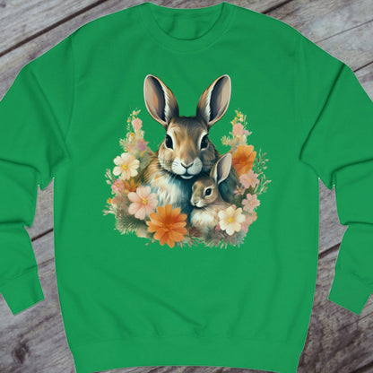 Konijn met jong sweatshirt