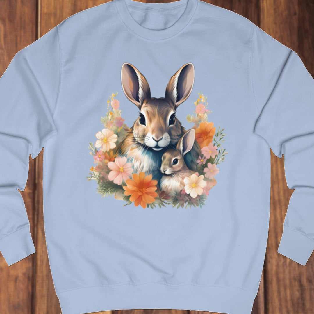 Konijn met jong sweatshirt