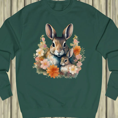 Konijn met jong sweatshirt