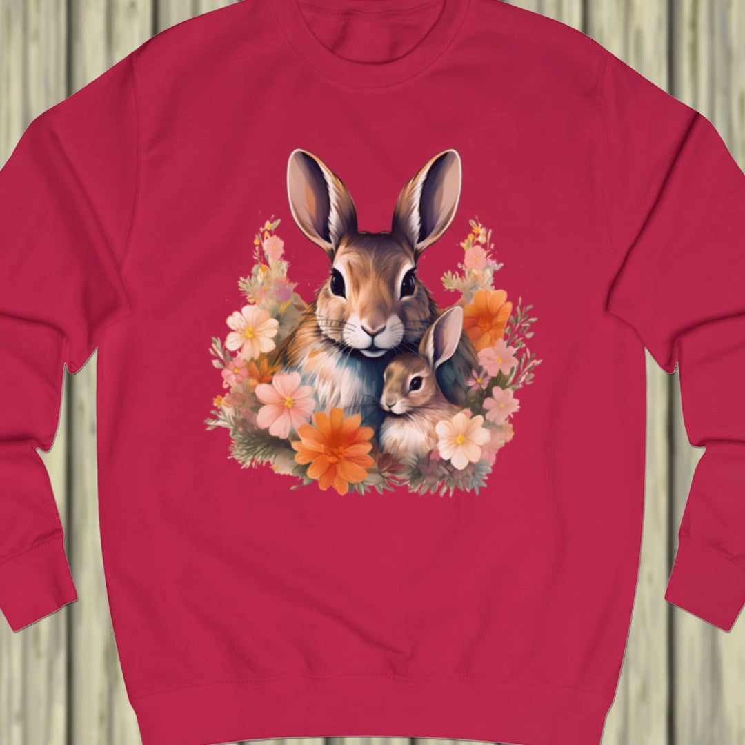 Konijn met jong sweatshirt