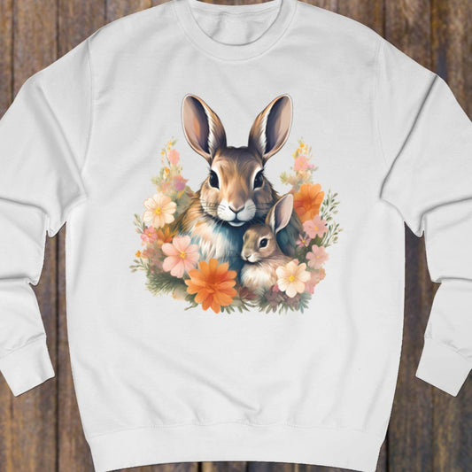 Konijn met jong sweatshirt