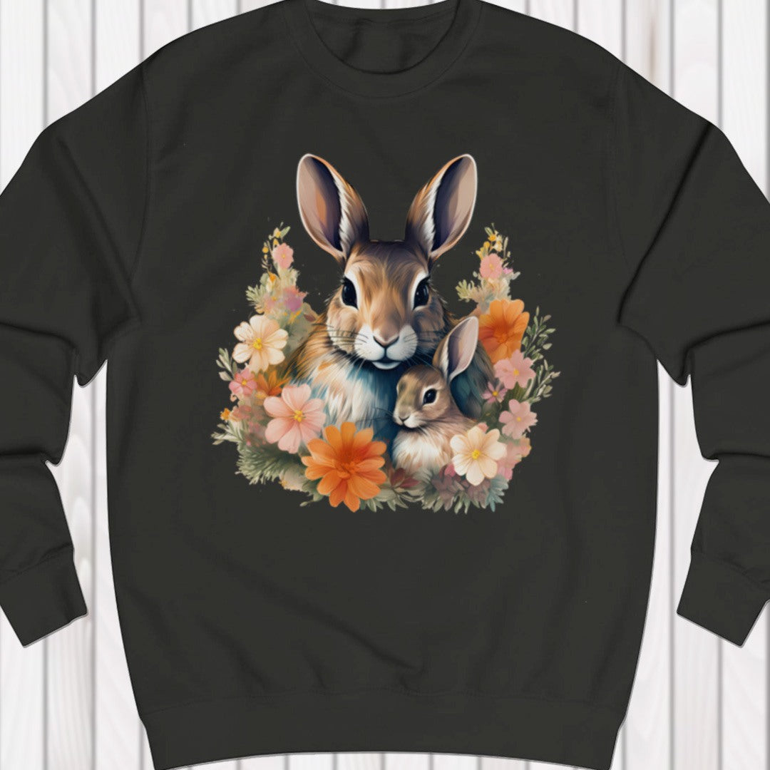 Konijn met jong sweatshirt