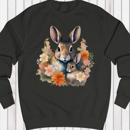 Konijn met jong sweatshirt