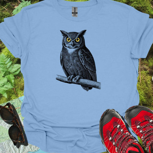Chouette sage noire  T-shirt tendance 