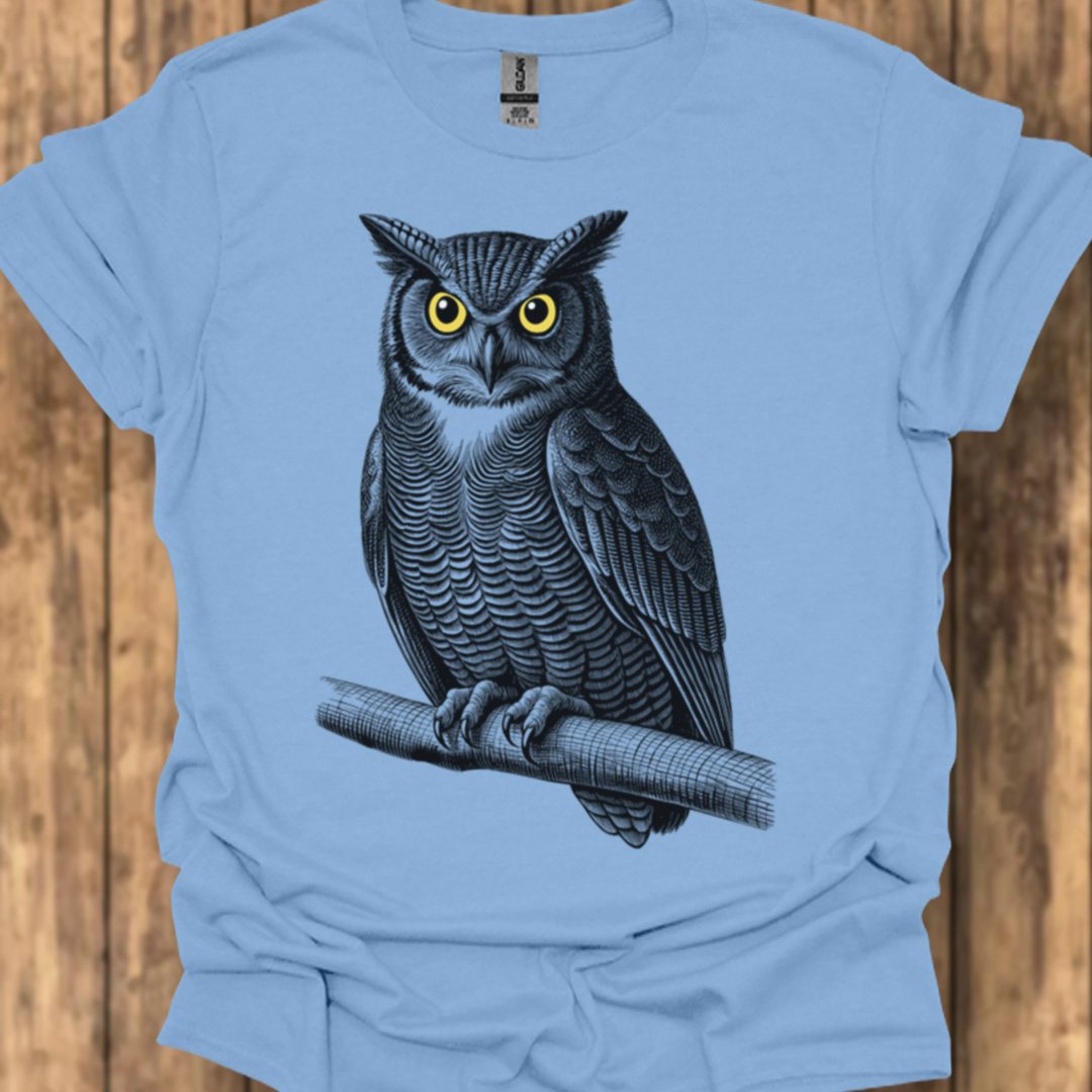 Chouette sage noire  T-shirt tendance 