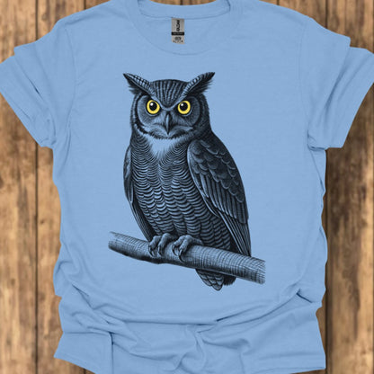 Chouette sage noire  T-shirt tendance 
