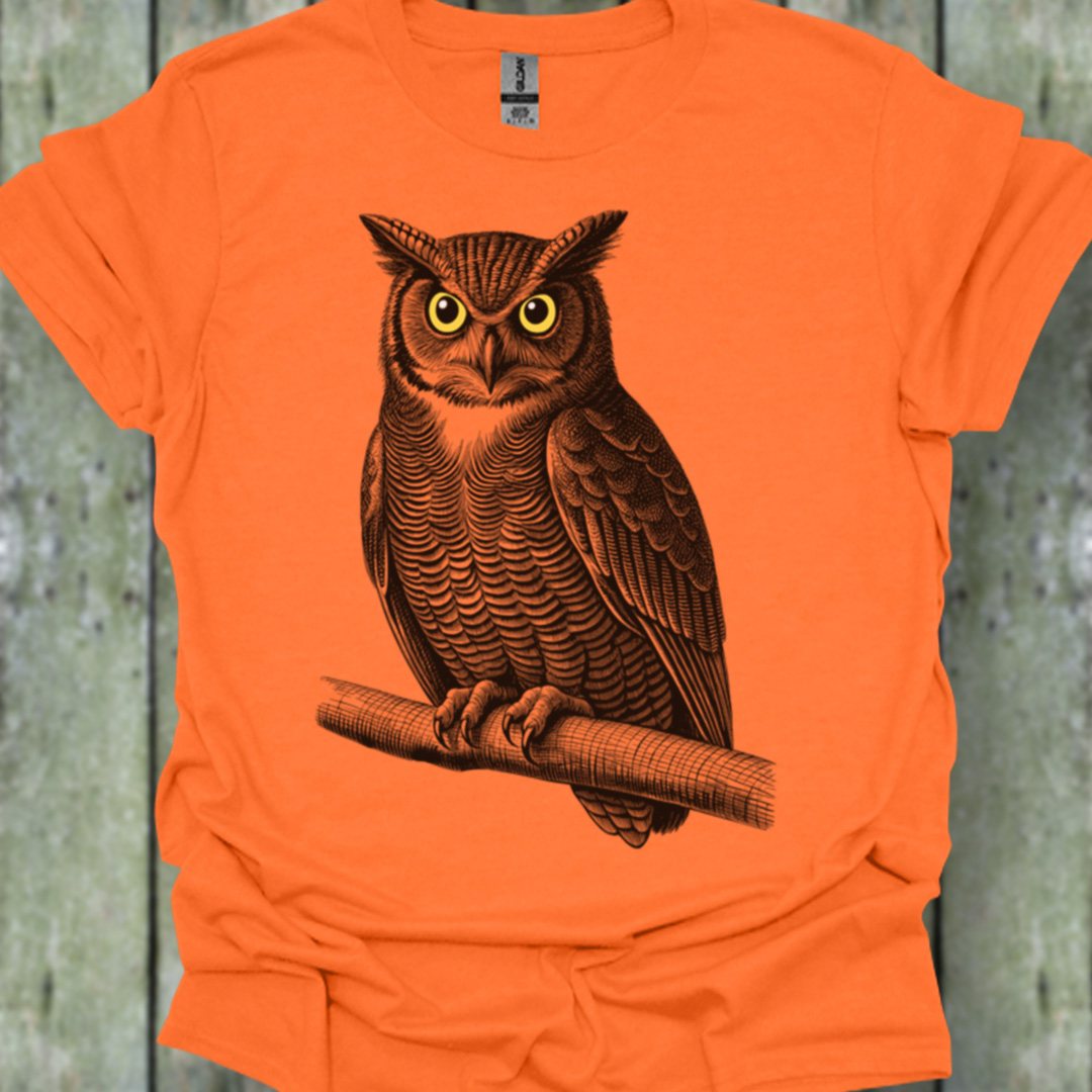 Chouette sage noire  T-shirt tendance 