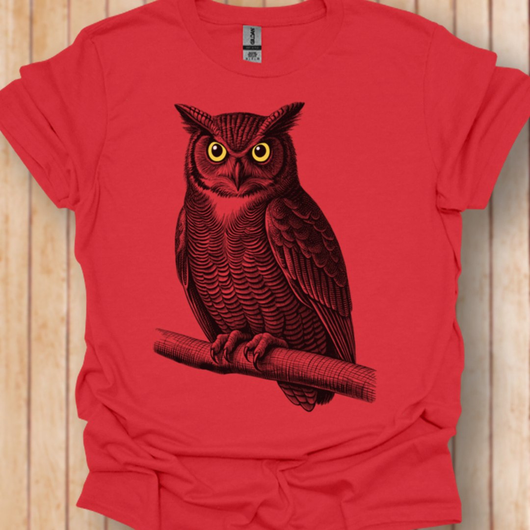 Chouette sage noire  T-shirt tendance 